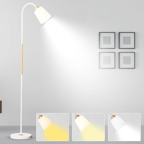Consejos para Comprar Lamparas para oficina que Puedes Comprar On-line. 49 Lámpara de Pie LED Moderna - 3 Modos de Iluminación - Cuello Ajustable - Lampara de Piso Minimalist para Sala, Dormitorio, Lectura