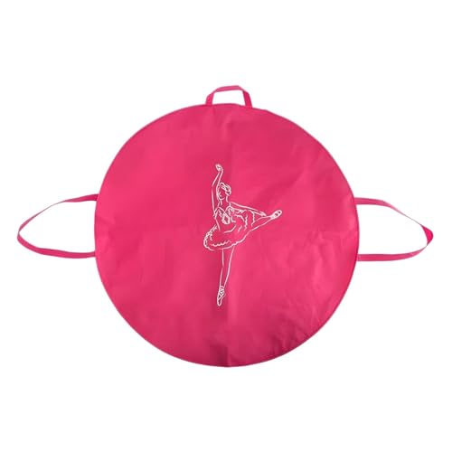 Fiocias Sac Tutu Ballet Pratique, Housse Pliable, Pochette de Protection Anti-Poussière, Sac pour Tutu de Ballet Grande Capacité en Polyester Fibre, Adapté à Performance Gymnastique, Rose Rouge, 80cm
