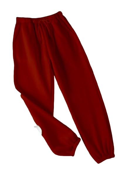 Image of Womens Sweatpants Loose Fit Jogger, Comfort Bottom Wear, Fleece Bottom Gym & Sleepwear Winter Trendy Trousers with Pockets Pajama Pants for Womens & Girls