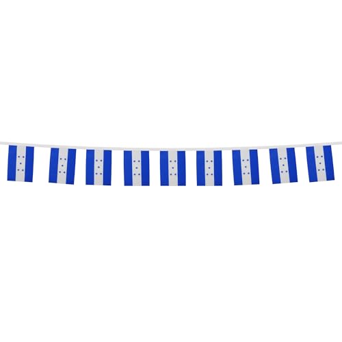 Image of AZ FLAG Honduras 6 meters BUNTING Flag 20 flags 9'' x 6'' - Honduran STRING flags 15 x 21 cm
