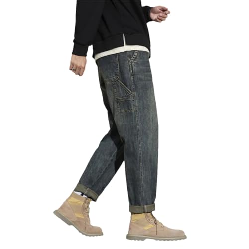 Men's Spring Harem Pants Loose Baggy Cargo Pants Vintage Pockets Desinger Streetwear Motocycle Jeans
