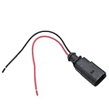 Hoypeyfiy 1J0973802 Brake Pad Wear Sensor Connector Plug 2 Pin, Replacement for Seat Models, Replacement for Skoda Models, Prewired Plug Repair