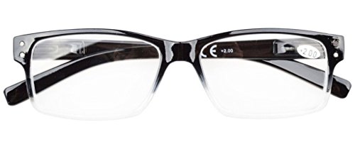 Eyekepper 5 Pack Reading Glasses For Men Includes Reader Sunglasses Spring Hinges Classic Cheater Glasses +1.75 #TOP4