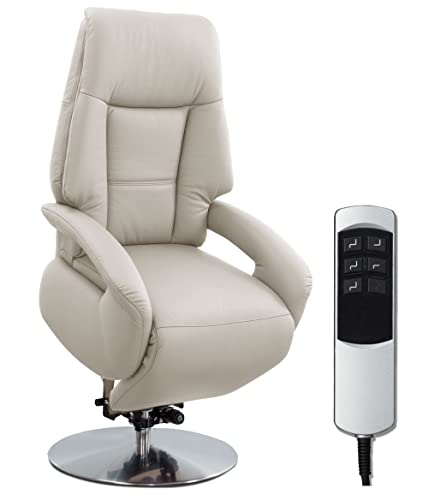 Cavadore Ledersessel Edinburgh / Fernsehsessel mit Aufstehhilfe, elektrisch verstellbarer Relaxfunktion / 2 E-Motoren / 74 x 114 x 77 / Echtleder: weiß Cavadore Ledersessel Edinburgh / Fernsehsessel mit Aufstehhilfe, elektrisch verstellbarer Relaxfunktion / 2 E-Motoren / 74 x 114 x 77 / Echtleder: weiß