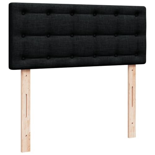 futonbett Bed metallbett Bed frameBoxspringbett mit Matratze Schwarz 180x200 cm StoffGeeignet für Schlafzimmer – Bild 8