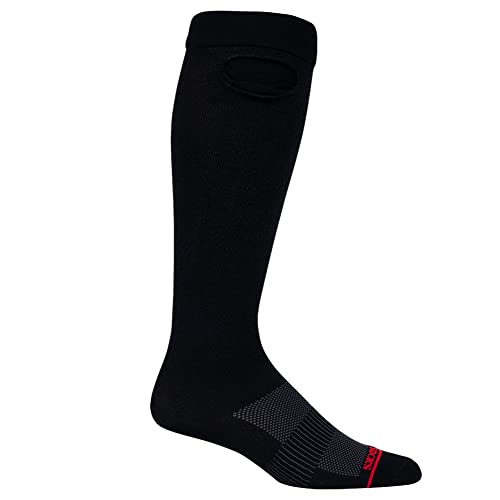 Compression Unisex 15-20 mmHg – Pocket Holds Passports, Phones, Cash & ID - Black