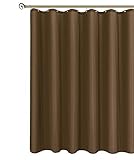 Biscaynebay Quality Fabric Shower Curtain Liner 72 Inch by 72 Inch, Brown Water Resistant Bathroom Curtains, Rust Resistant Grommets Top Weighted Bottom Hem Machine Washable