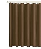 Biscaynebay Quality Fabric Shower Curtain Liner 72 Inch by 72 Inch, Brown Water Resistant Bathroom Curtains, Rust Resistant Grommets Top Weighted Bottom Hem Machine Washable