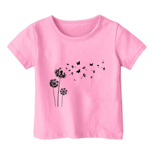 4‐12Y Kids Floral T-Shirt Boys Girls Summer Causal Blouses Dandelion Print Short Sleeve Crew Neck Tee Shirts2
