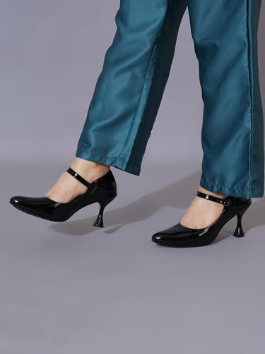 Image of Shoetopia Women's Block Heel Pumps Elegant Round Toe||Dress Shoes Comfortable Slip-On Heels for Office & Party Footwear
