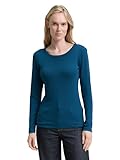 TOM TAILOR Damen 1047760 Longsleeve T-Shirt, 13183-Dark Petrol, S