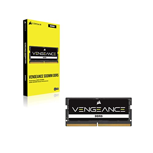 CORSAIR VENGEANCE SODIMM DDR5 RAM 48GB (1x48GB) 5200MHz C44-44-44-84 1.10V Intel XMP 3.0 Memoria per Laptop – Nero (CMSX48GX5M1A5200C44) - RAM - Immagine 5
