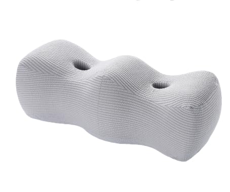 Qeuvax 足枕 膝枕 背もたれ枕 低反発素材 足/足圧の速度を上げる (55*23*21cm,グレー)
