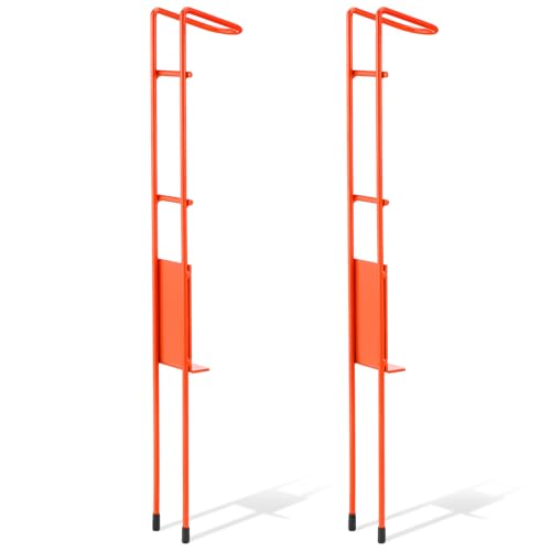 Teyva Daily 2 Set Blaze Bank Fishing Rod Holders Heavy Duty Steel Rod Stands for Shore Fishing(Orange 0.24 - 19.69 Inches)