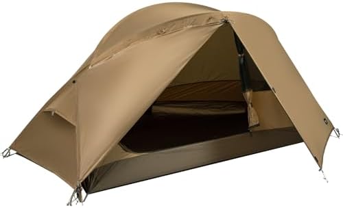 TOMOUNT Zelt Ultraleichte 1-2 Person Nylon Campingzelt Kleine Packungsgröße, 4 Saison Wasserdicht & Winddicht Kompakt Kuppelzelt für Hiking, Wandern, Camping, Outdoor