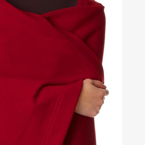 Image of 220 GSM Polar Fleece Single Bed Lightweight Plain Blanket for All Season Travel & Camping, 60x90Inch, Maroon