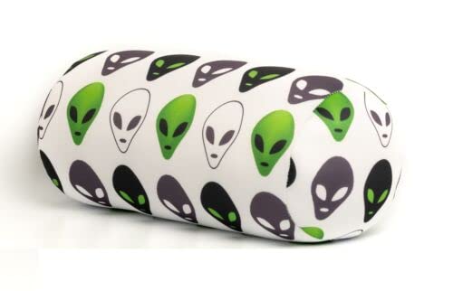 Microbead Space Alien Roll Pillow Combo Pack 2 Pillows Sci-fi UFO Movie Fan White Neck Maternity Travel