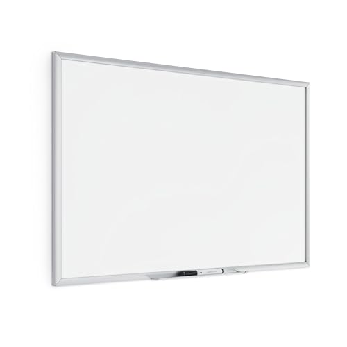 U Brands Magnetic Dry Erase Board White Board Value Set, 36' x 24' Inches, Silver Aluminum Frame Includes Marker and Magnet