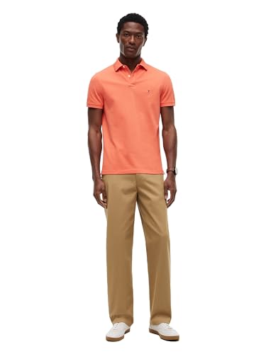 Image of Tommy Hilfiger Men's Short Sleeve Polo Shirts in Regular Fit With Stretch and Organic Pique Cotton