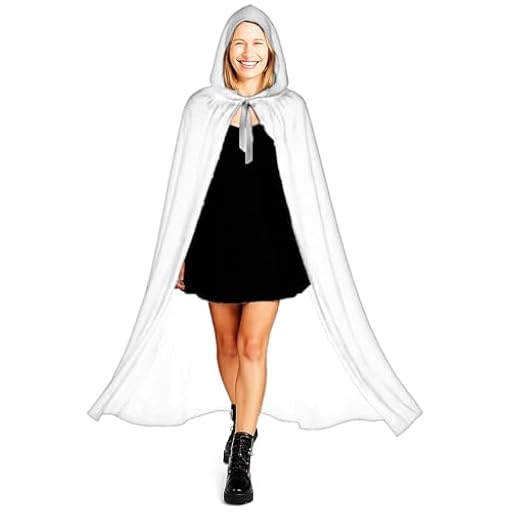 Various Capa Blacno con Capucha Terciopelo Disfraz de Vampiro Halloween y Carnaval,Capa Disfraz Adulto para Mujer y Hombre, 135cm | Ya disponible en tu tienda friki favorita! En mundofriki.es!