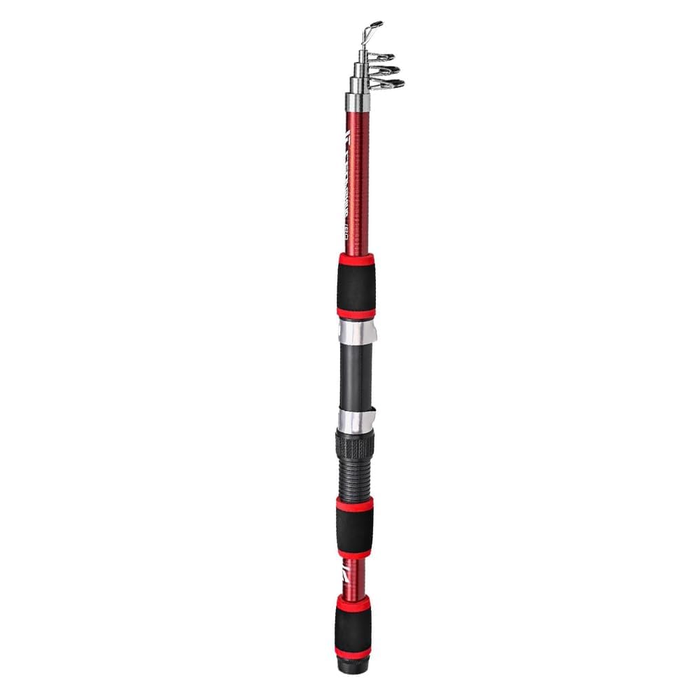 Sarini Caña de pescar telescópica de fibra de carbono, portátil, ultraligera y superdura para viajes y surf.