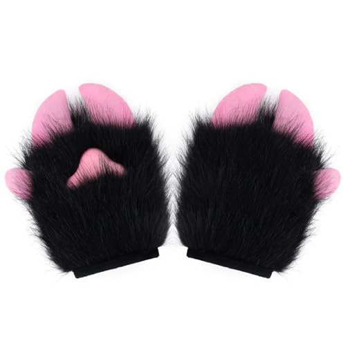 Guantes de fiesta temática de anime para juegos de rol y disfraces peludos