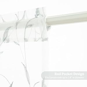 Vogolgreytasselsembroideredkitchencurtainsfarmhousestylesofttouchvoilecurtaintiersfornursery2panelslightfilteringsheerdrapesforbathroom30x36in Urban Country Home Decor Vogol grey tassels embroidered kitchen curtains farmhouse style soft touch voile curtain tiers for nursery 2 panels light filtering sheer drapes for bathroom 30×36 in urban country home decor