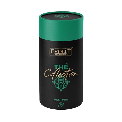EVOLET - Té de Menta Premium - Caja de 15 Pirámides - Propiedades Diuréticas y Antioxidantes - Ideal para Tomar Frío o Caliente - Favorece la Digestión