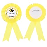 HORIALENCE Broches para Revelar el Género del Ñiño Paquete de 2 Piezas en Color Amarillo, Accesorio Decorativo de Papel para Fiesta de Revelación y Celebración de Nacimientos