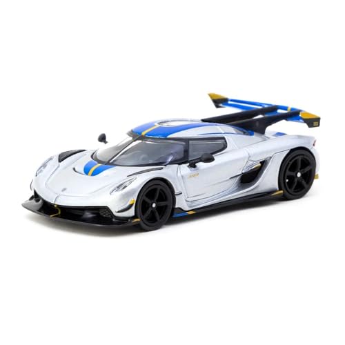 1:64 Diecast Model Car Compatible with Koenigsegg Jesko Attack Silver Limited Edition by Tarmac Works T64G-TL052-SL
