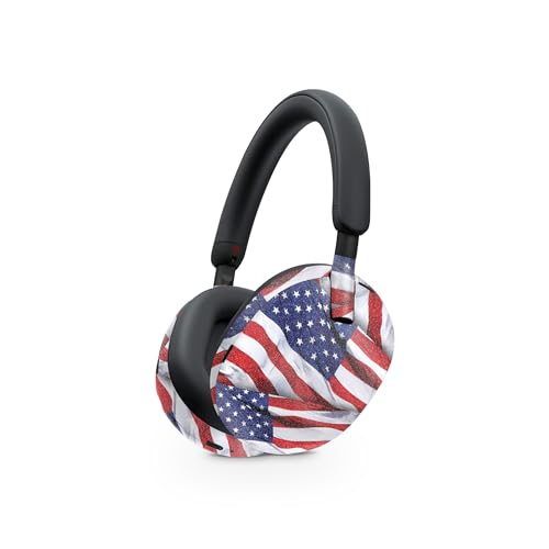 Image of MightySkins Glossy Glitter Skin Compatible with Sony WH-1000XM5 Headphones - Patriot | Protective, Durable High-Gloss Glitter Finish | Easy to Apply, Remove, and Change Styles