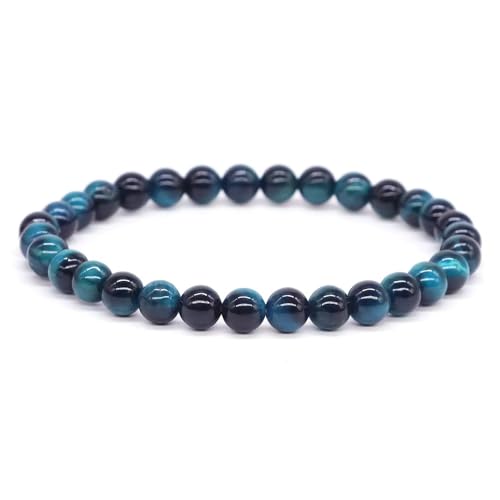 Bracelet bleu en pierre naturelle ajustable fini les bijoux fragiles