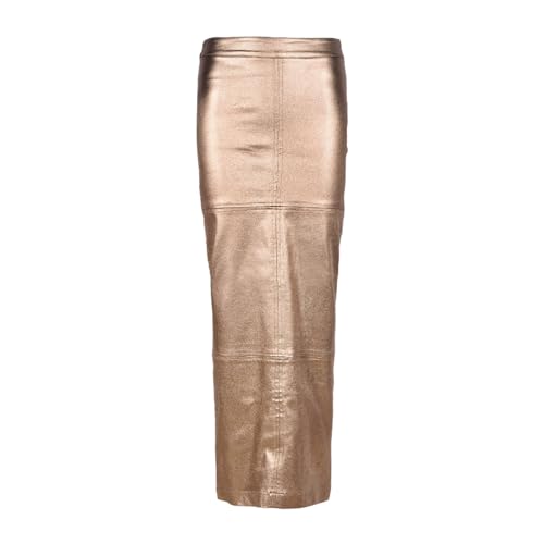 Jupe longue en cuir PU femme taille haute maxi jupe ouverte hanches sexy XXL