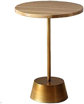 Telephone Table, Solid Wood Sofa Side Table Pedestal Tables Sofa & Console Tables Telephone Tables Round Living Room Creative Side Table(Color:Wood Color,Size:15.7415.742