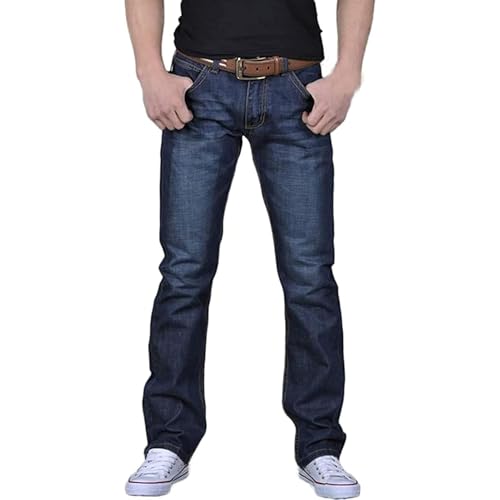Men's Classic Relaxed Fit Jean Lightweight Straight Leg Washed Denim Jeans Retro Distressed Loose Fit Jean Pants2