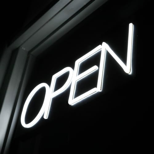 Segni aperti per le imprese 12V/2A Ultra Luminoso LED Neon Open Sign 16 Inch Illuminato Open Sign Luce elettrica Segno aperto per Business Storefront Window Glass Door Retail Shop Store Bar Salon