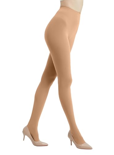 Image of 80D Semi Opaque Tights for Women Stretchable High Waist Womens Stockings Soft Pantyhose with 20+ Colors