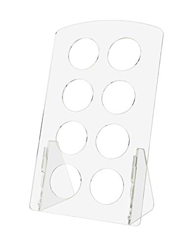 Marketing Holders Coffee Pod Holder 8 Pocket Clear Flat Display Hole Size 2.20