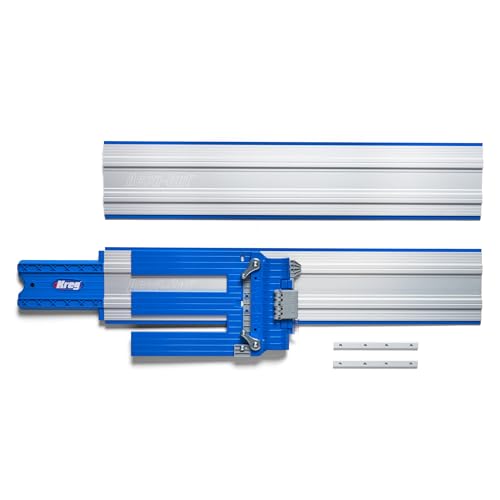 Kreg KMA2700 Accu-Cut - Universal Track Saw Guide System - Cuts up to 50' Long - No Clamps Needed - Make Straight, Cross, Rip & Angled Cuts Easily - Circular Saw Guide - Woodworking Tool