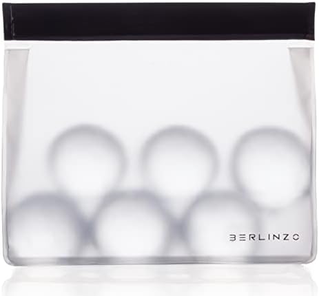 BERLINZO Reusable Ice Storage Bag - Freezer Safe Leakproof Silicone and Plastic Free Lunch Bag for Ice and Food Storage - BPA Free - One Ice Storage Bag