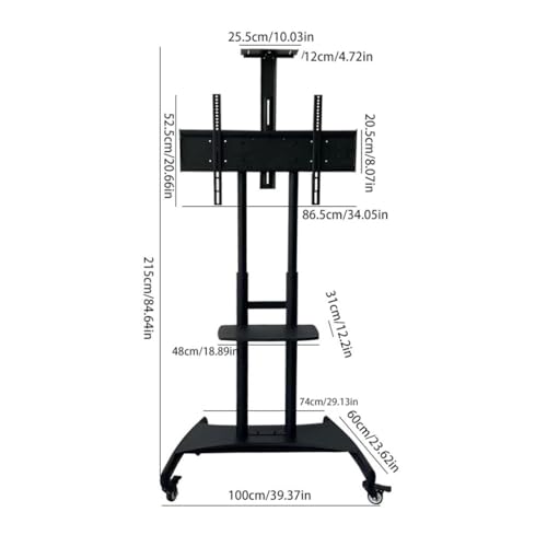 Soporte móvil para TV universal para pantallas de 32 a 90 pulgadas miniatura 2