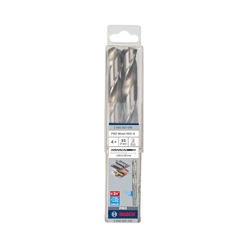 Bosch 4x PRO Metal HSS-G Spiralbohrer, 16 x 120 x 178 mm, 4-tlg. – Ansicht 3