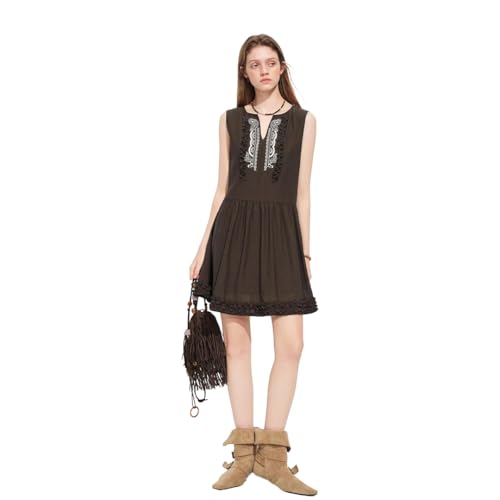 Women's Dresses Classic Style A-Line V-Neck Sleeveless Paisley Print Two