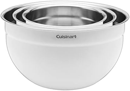 Cuisinart CTG-00-SMBW White Painted Stainless Steel Mixing Bowls with Lids, Set of 3 - Thumbnail 4