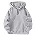 Women's Fashion Hoodies & Sweatshirts Unisex Zip Hoodie Loose Fit Street Style Sweater Pullover for Women Men Sweatshirts (GY1, S)