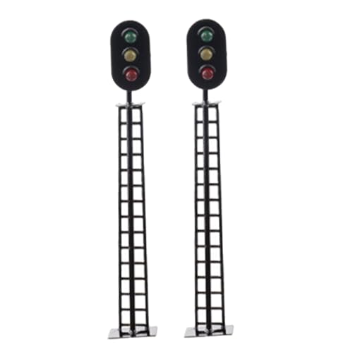 KESYOO 2pcs n Scale Model Train Signal Light Micro Landscape Lamps for DIY Train Layout Decor