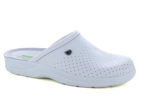 Zuecos de cuero Ecobio Sanitary 191711 para hombre, cómodos mules tipo zapatillas