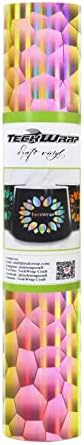 TECKWRAP Holographic Sparkle Adhesive Craft Vinyl,1ftx5ft,Purple