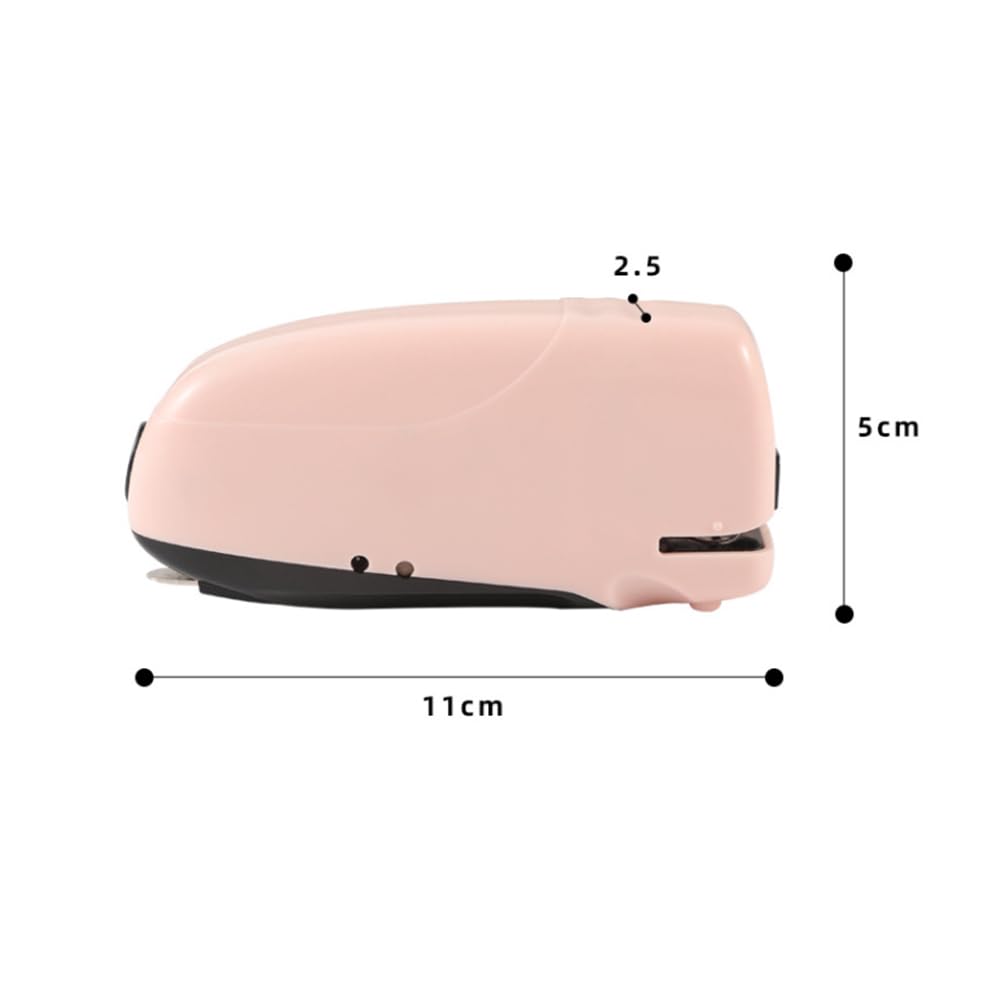 Generic Agrafeuse Électrique Automatique, 10 Feuilles, Batterie 250 mAh, Compatible avec Agrafes 24/6, Moderne, Bleu/Rose (Option), 11 x 2,5 x 5 cm