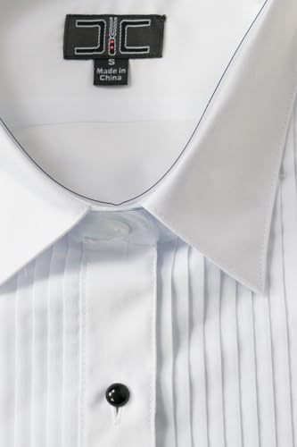 Chef Code Women's Tuxedo Shirt with 1/4" Pleats and Point Collar3
